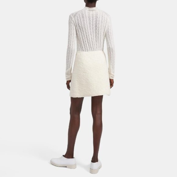 Theory Mock Neck Cable Knit Cashmere Sweater - Picture 2 of 7